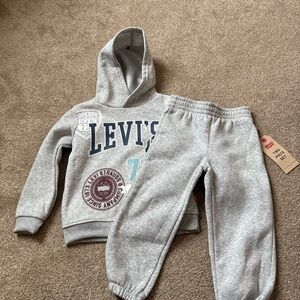 Levi's Kids Gray Hoodie and Joggers Set